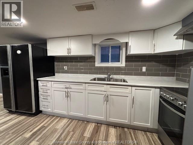 631 Pitt Street Unit# Lower, Windsor, ON - Indoor Photo Showing Kitchen With Double Sink