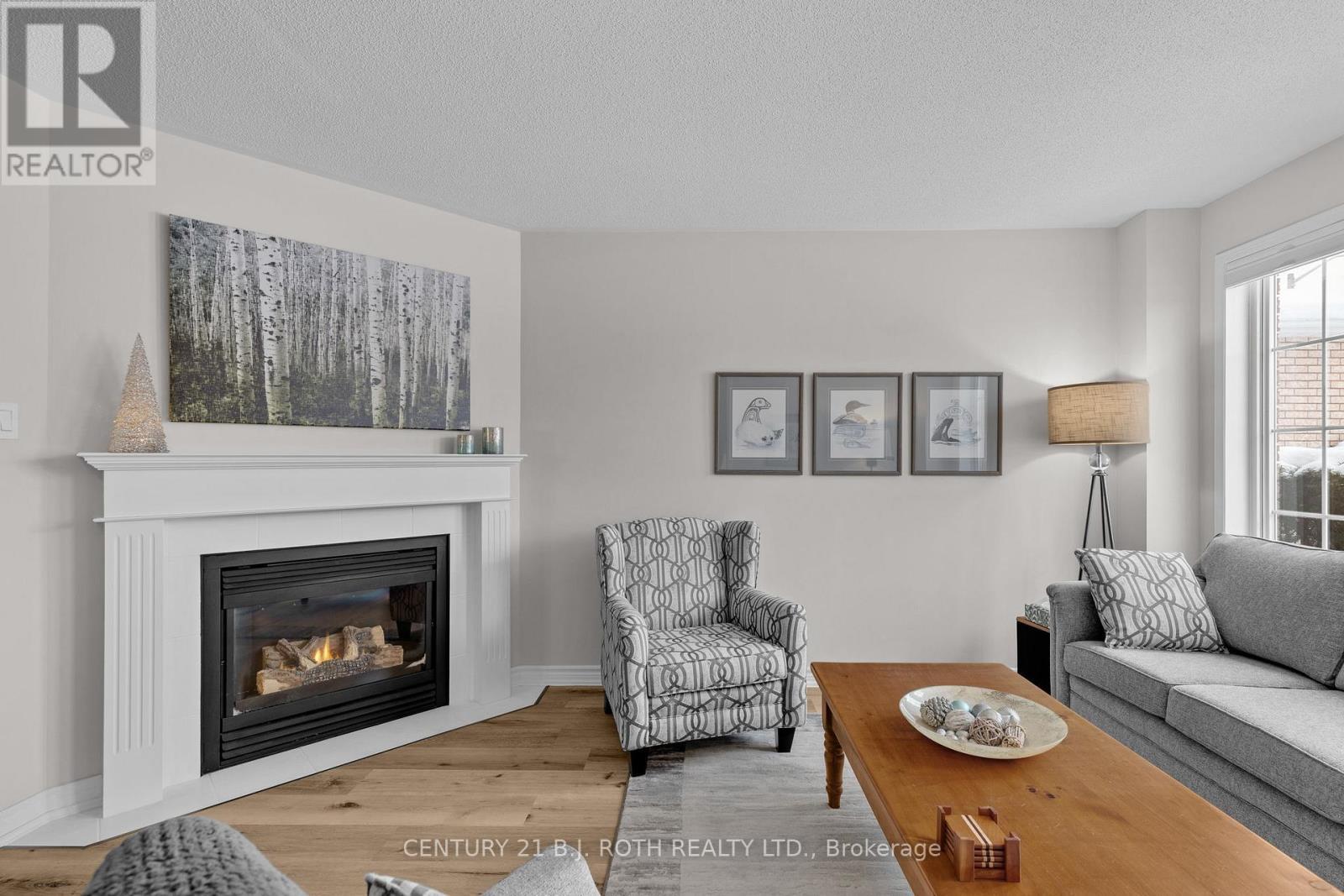 53 Benson Drive, Barrie, ON - Indoor Photo Showing Living Room With Fireplace