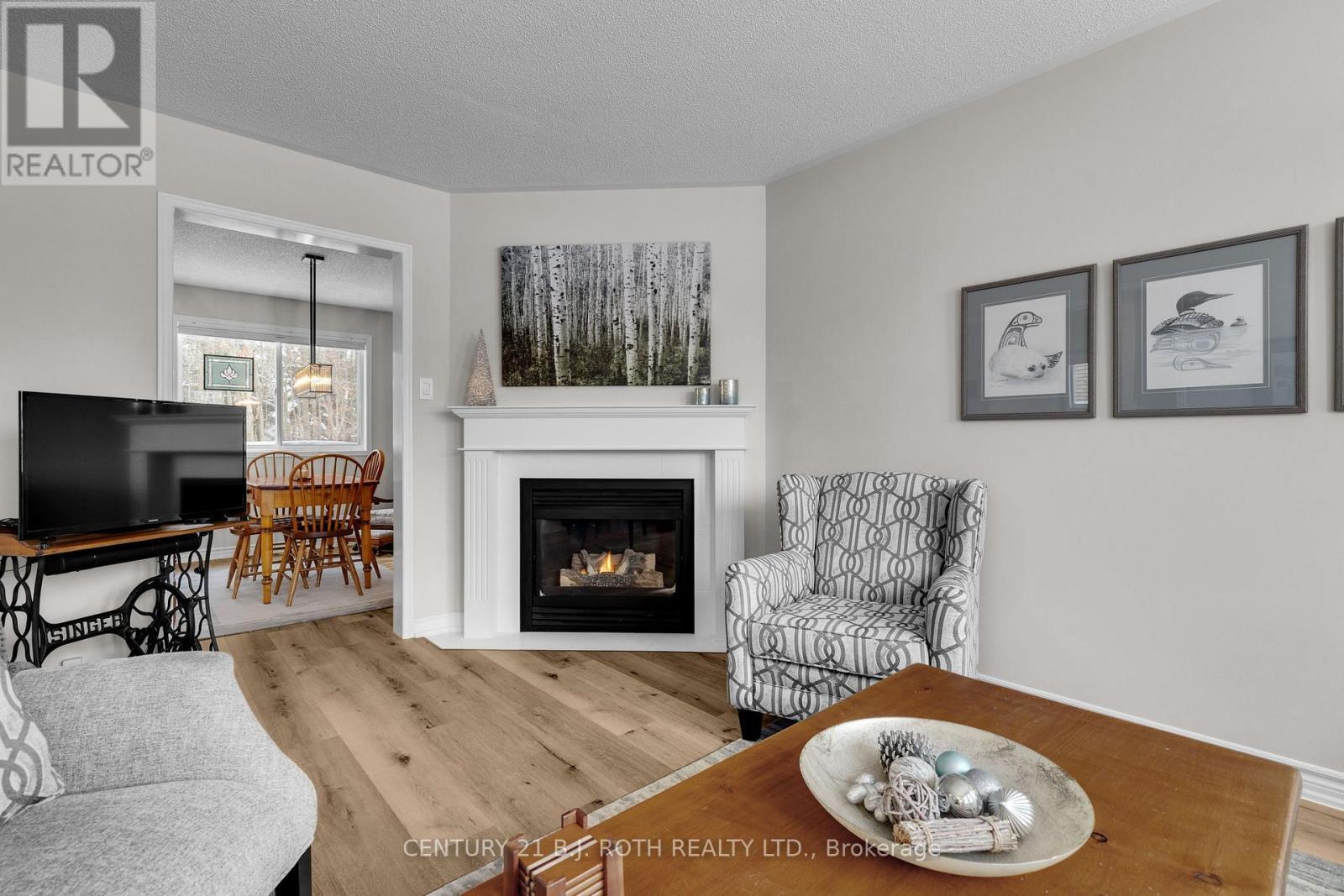 53 Benson Drive, Barrie, ON - Indoor Photo Showing Living Room With Fireplace