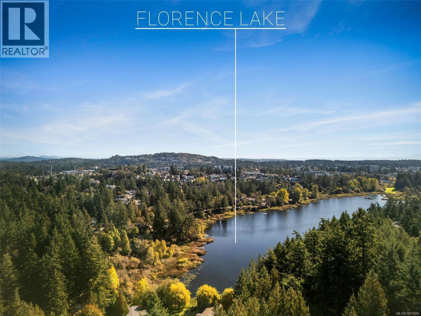 Water view with a heavily wooded area - 1204 Cedarbrook Way, Langford, BC