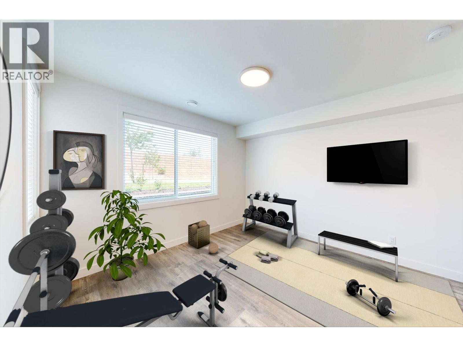 Virtual Staging - Lower Floor - Gym - 610 Academy Way Unit# 118, Kelowna, BC - Indoor