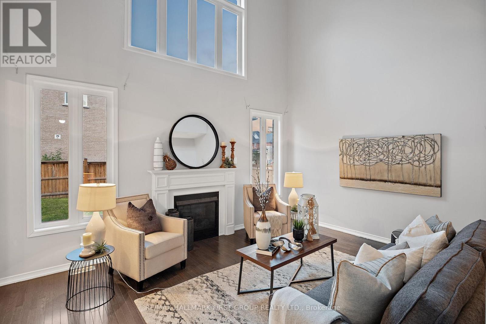 55 Buttonshaw Street, Clarington, ON - Indoor Photo Showing Living Room With Fireplace