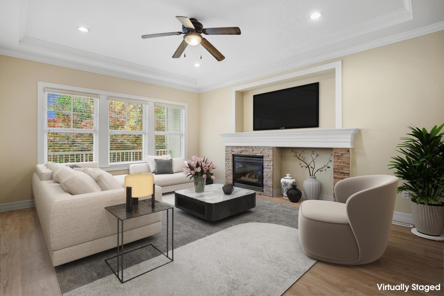 15 3495 147A Street, Surrey, BC - Indoor Photo Showing Living Room With Fireplace