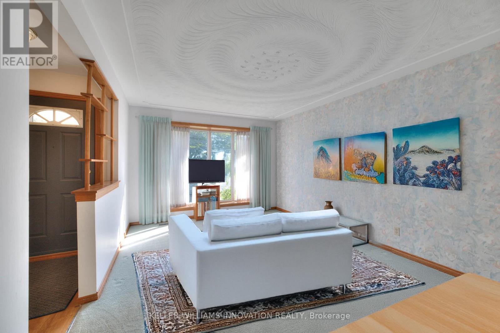 virtually staged - 406 Franklin Street N, Kitchener, ON - Indoor Photo Showing Living Room