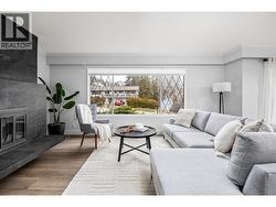 Living Room l Main Level - With gas fire place -