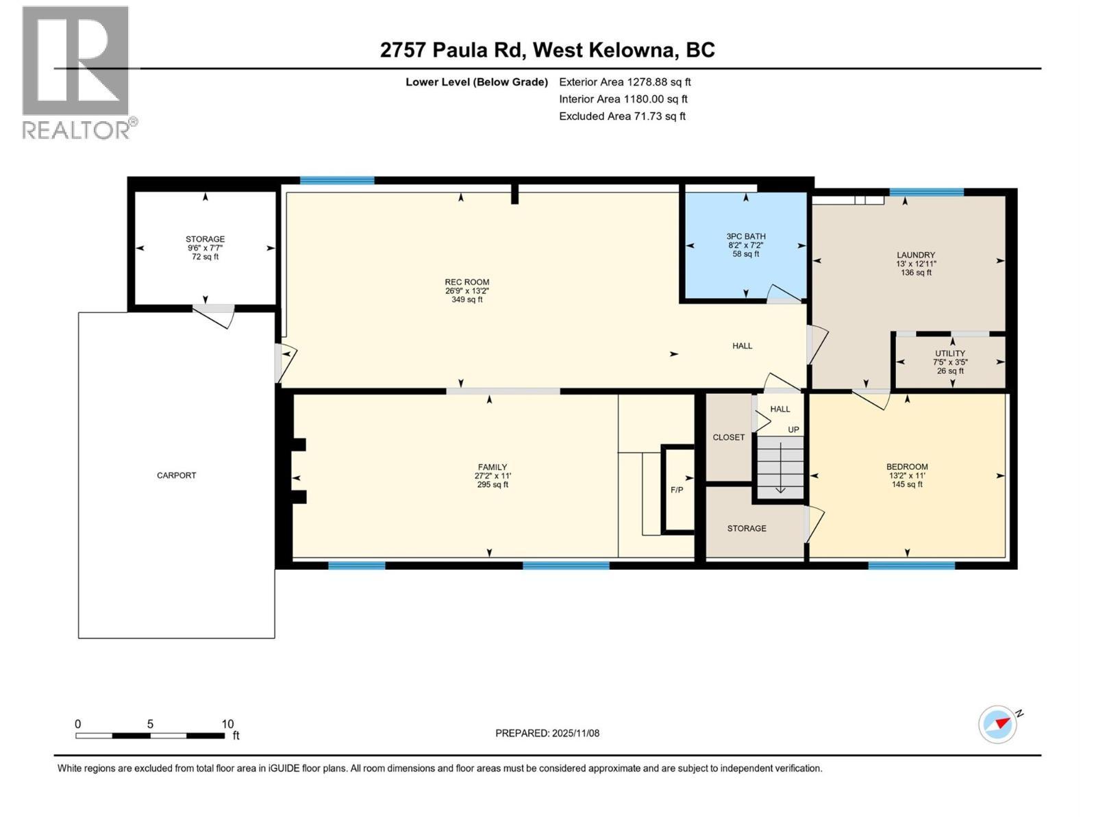 Floor Plan l Lower Level - 2757 Paula Road, West Kelowna, BC - Other