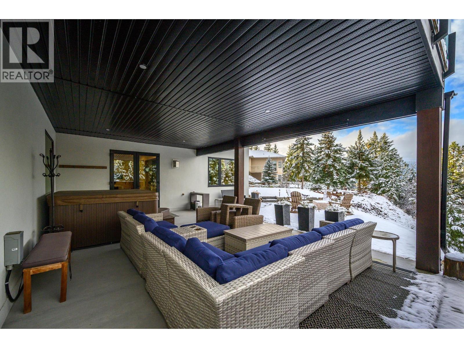 Lower level deck - 9196 Tronson Road Unit# 29, Vernon, BC - Outdoor With Exterior