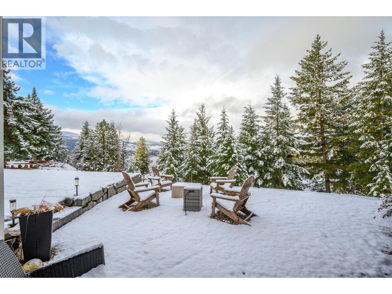 Upper level fire pit - 9196 Tronson Road Unit# 29, Vernon, BC - Outdoor With Body Of Water