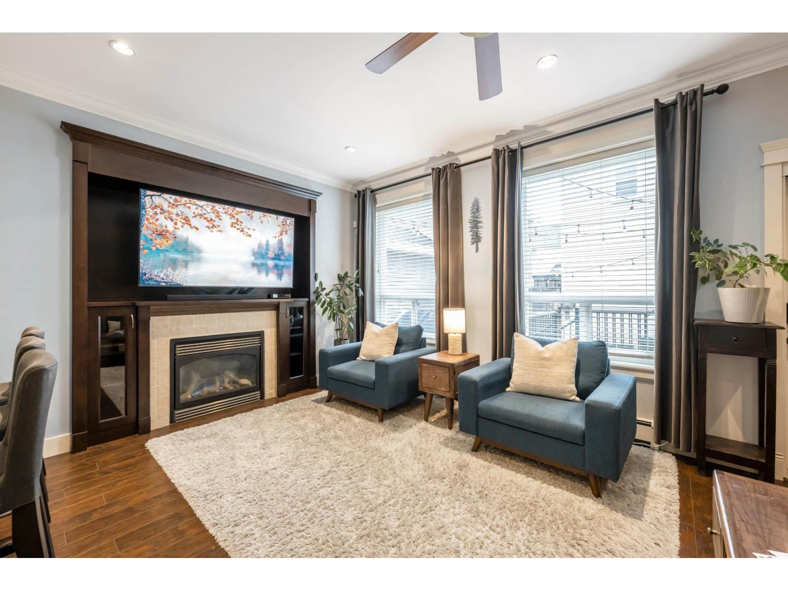 7137 196 Street, Surrey, BC - Indoor Photo Showing Living Room With Fireplace