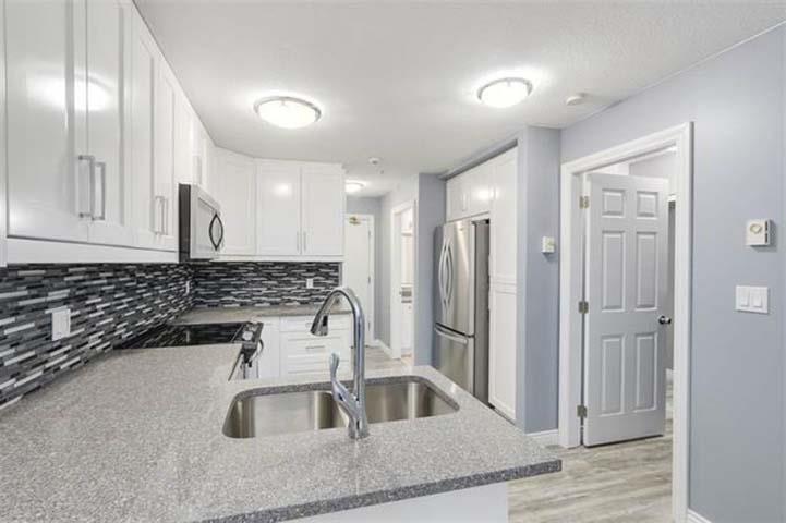 212 12110 80 Avenue, Surrey, BC - Indoor Photo Showing Kitchen With Double Sink With Upgraded Kitchen