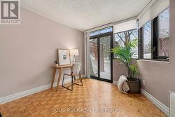 Sitting area overlooks thepark -