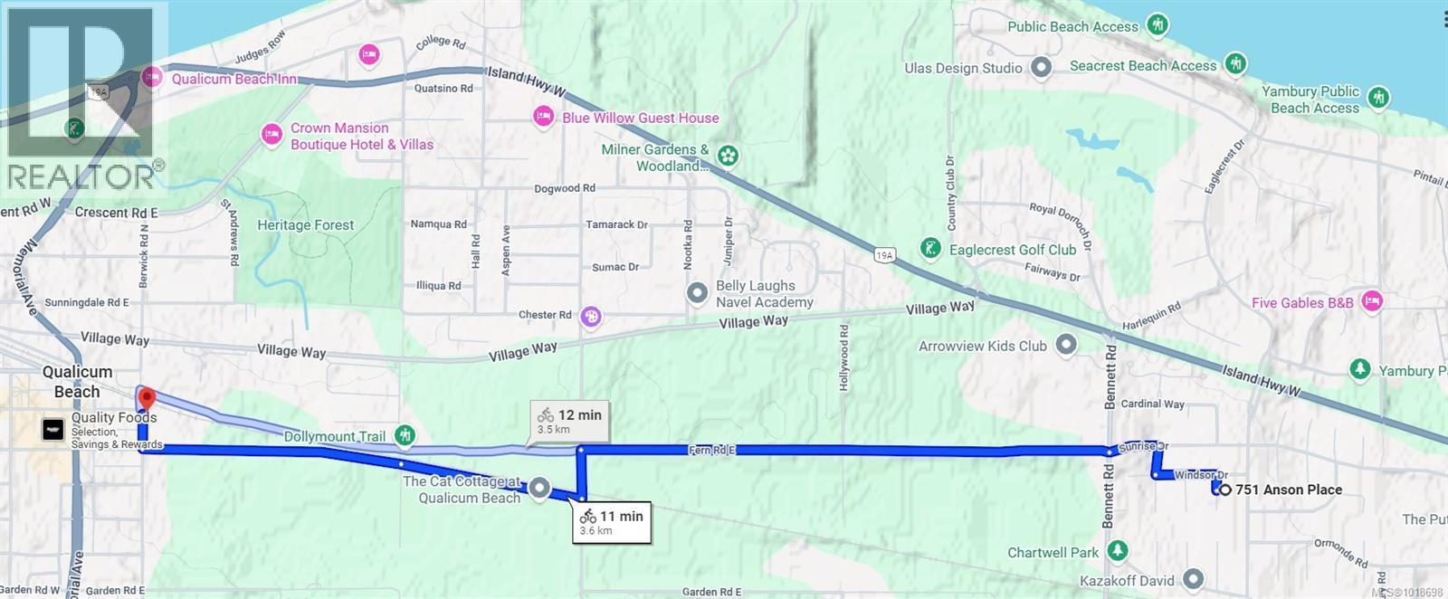 Bike or walk the peaceful bike/walking route to Qualicum Beach Village Center. - 751 Anson Pl, Qualicum Beach, BC - Other