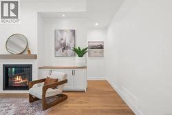 Cozy gas fireplace -