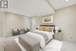 Virtually staged basement den/office/family room. -