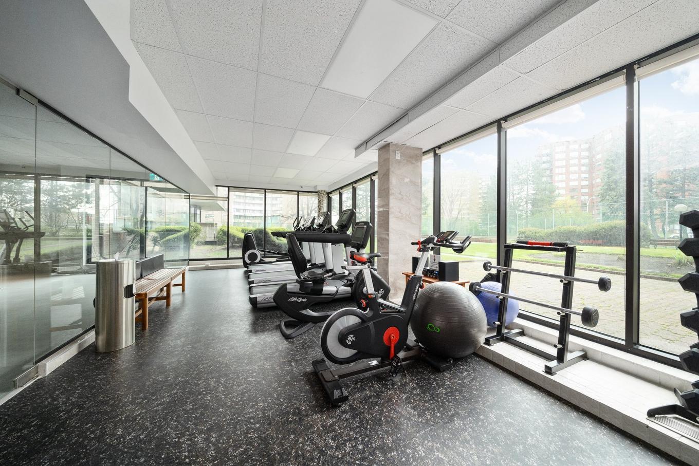Exercise room - 703-5900 Av. Armstrong, Côte-Saint-Luc, QC - Indoor Photo Showing Gym Room