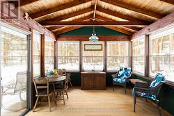 Muskoka Room overlooking private lot. -