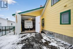 Garage can accommodate a big camper -