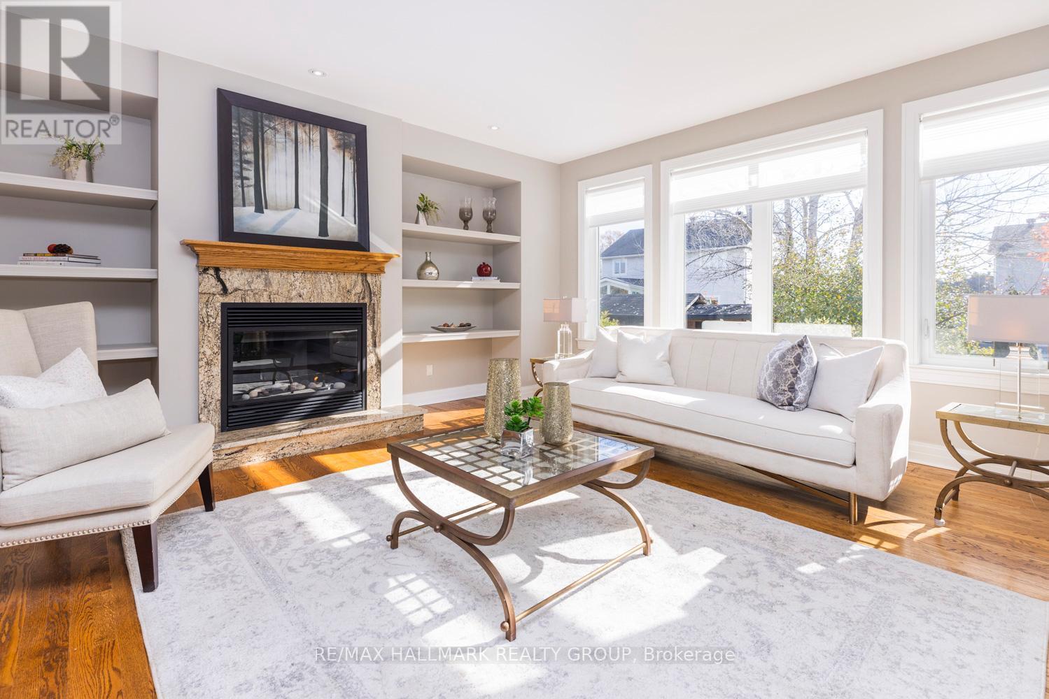 206 Cedarstone Street, Ottawa, ON - Indoor Photo Showing Living Room With Fireplace