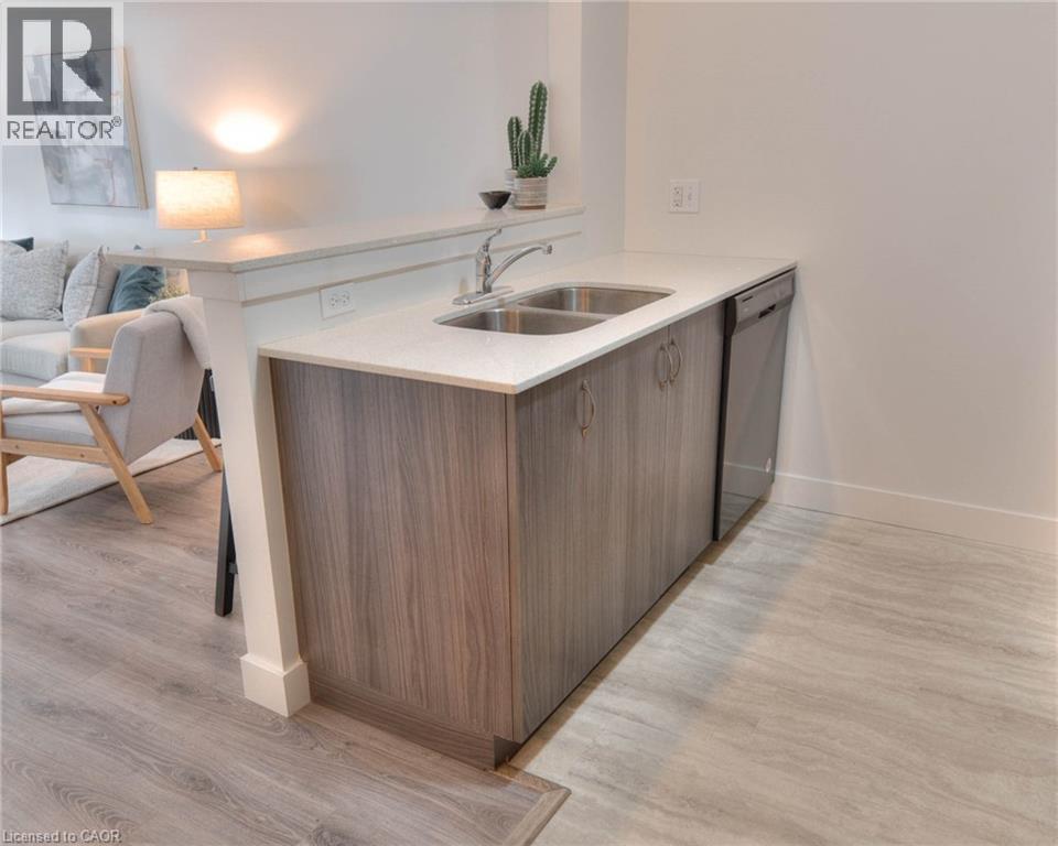 361 Lancaster Street W Unit# A14, Kitchener, ON - Indoor Photo Showing Kitchen With Double Sink