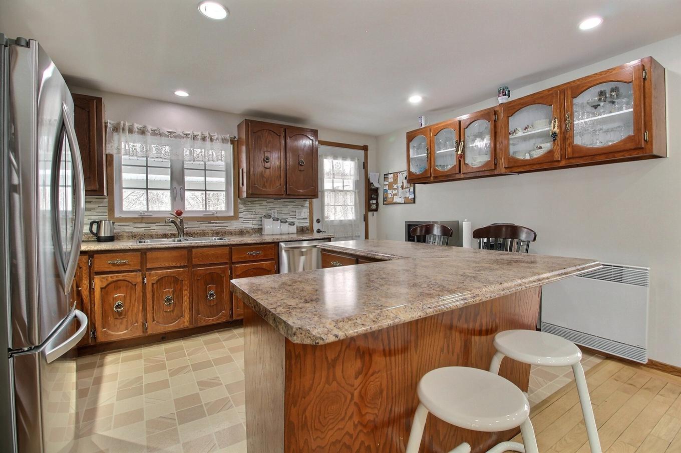 Kitchen - 2436 13E Rang, Orford, QC - Indoor Photo Showing Kitchen With Double Sink