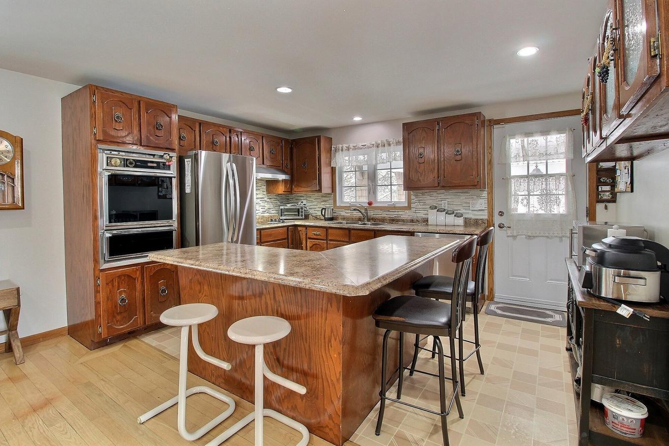 Kitchen - 2436 13E Rang, Orford, QC - Indoor Photo Showing Kitchen With Double Sink