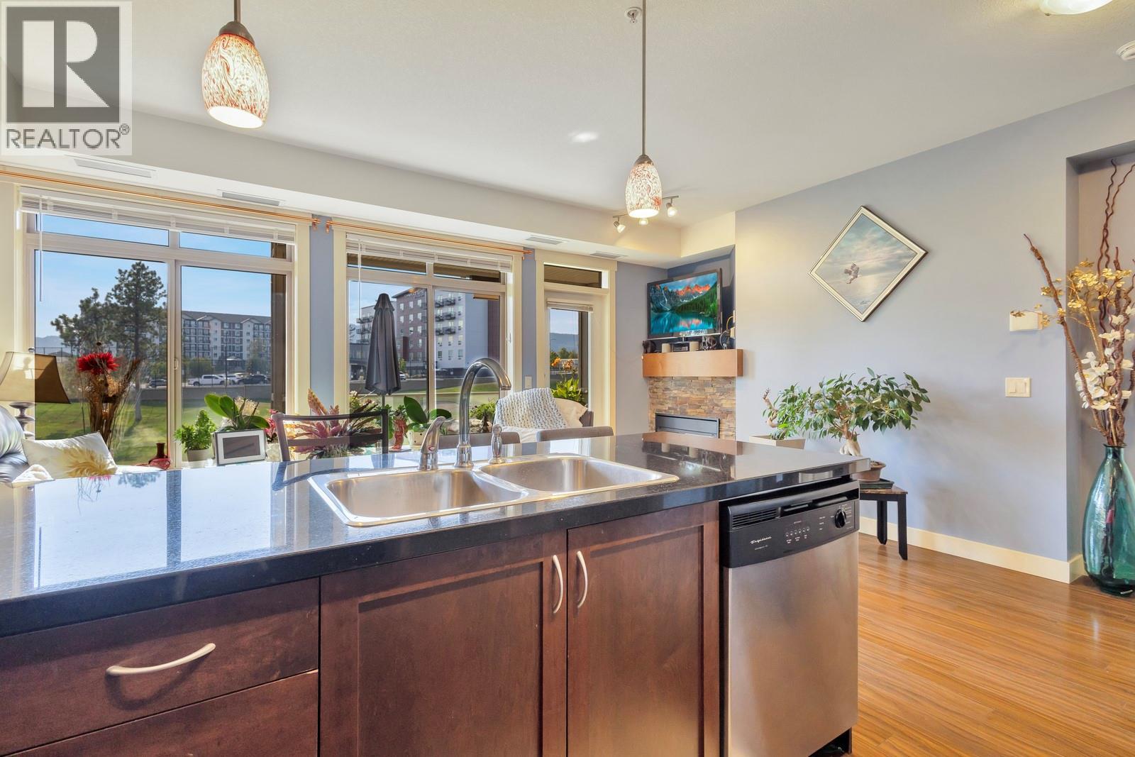 3533 Carrington Road Unit# 211, Westbank, BC - Indoor Photo Showing Kitchen With Double Sink
