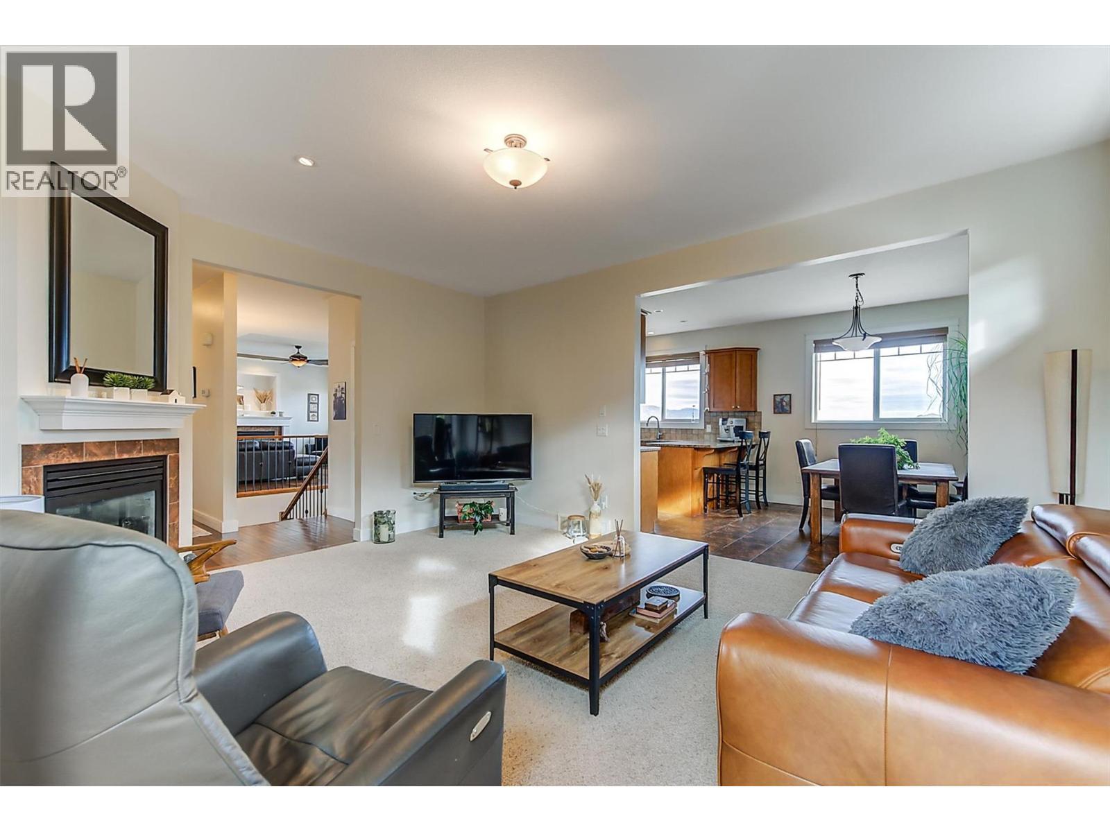 737 Kuipers Crescent, Kelowna, BC - Indoor Photo Showing Living Room With Fireplace