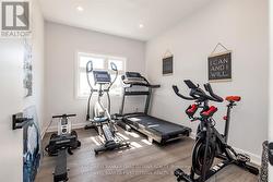 Main floor gym could be an office -