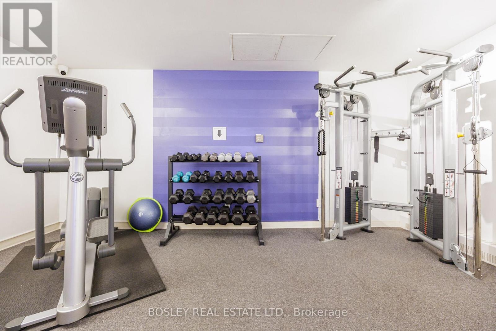 201 - 190 St George Street, Toronto, ON - Indoor Photo Showing Gym Room