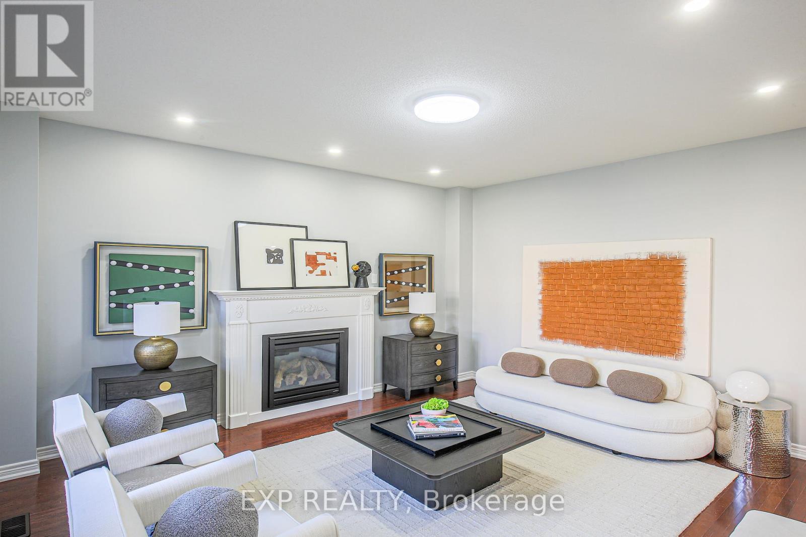 67 Pineforest Place, Markham, ON - Indoor Photo Showing Living Room With Fireplace