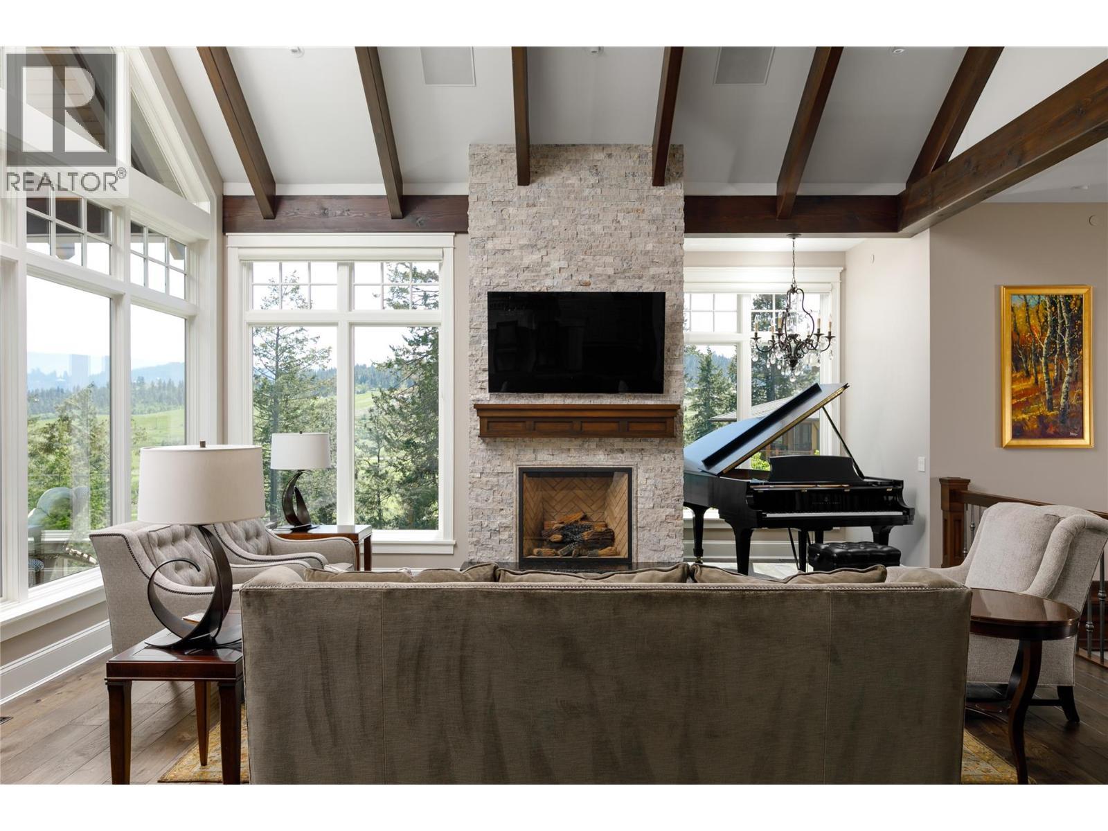 622 Jigger Place, Vernon, BC - Indoor Photo Showing Other Room With Fireplace