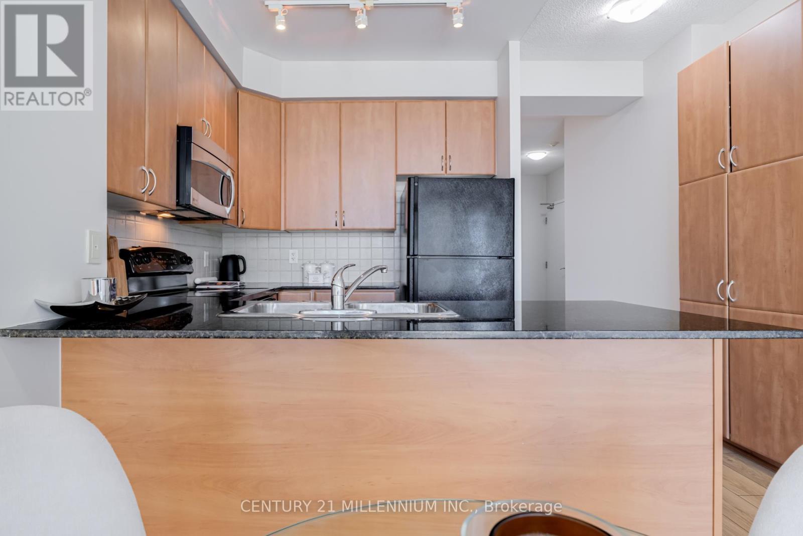 2505 - 225 Webb Drive, Mississauga, ON - Indoor Photo Showing Kitchen With Double Sink