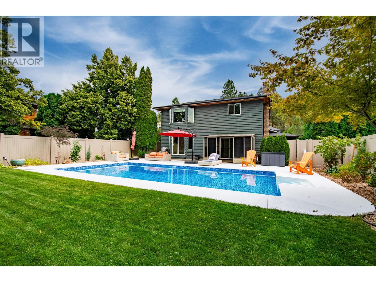 2651 Evergreen Drive, Penticton, BC - Outdoor With In Ground Pool With Backyard