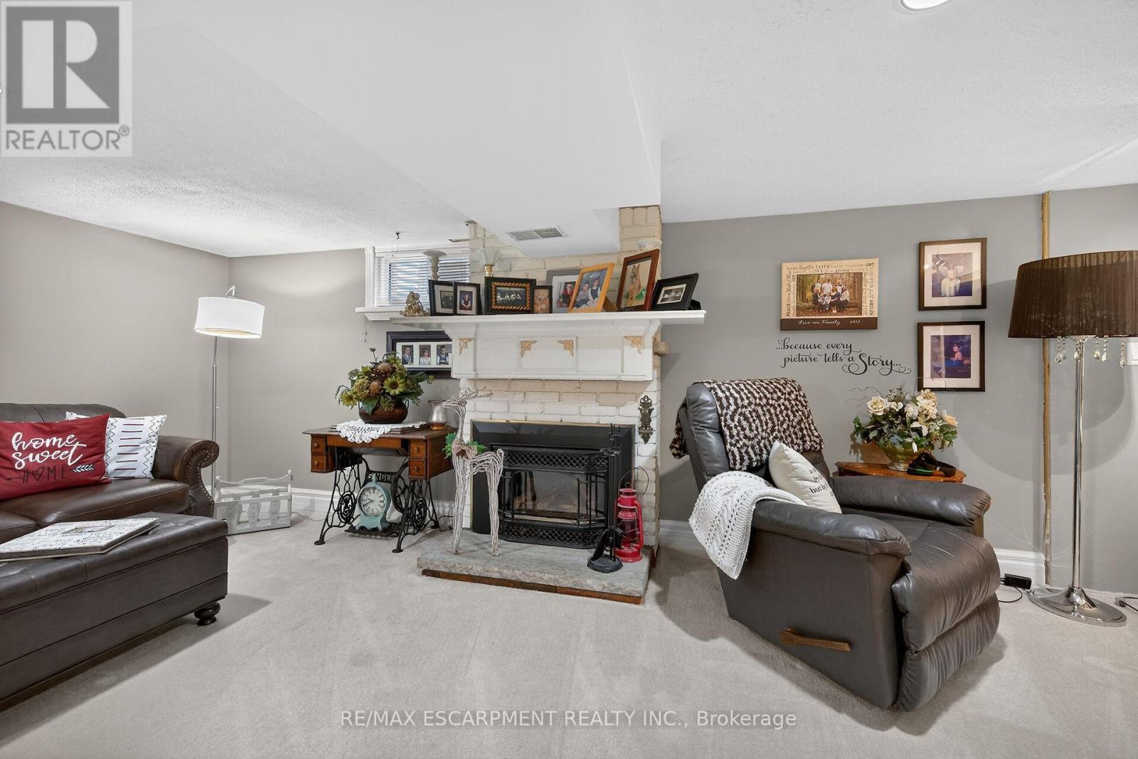 52 Lorne Avenue, Brant, ON - Indoor Photo Showing Living Room With Fireplace