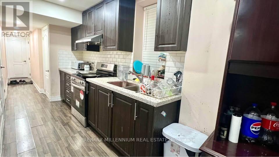 Bsmt - 49 Frenchpark Circle, Brampton, ON - Indoor Photo Showing Kitchen With Double Sink With Upgraded Kitchen