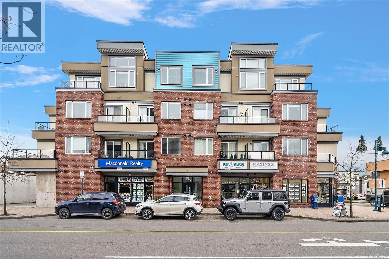 Ph403 2409 Bevan Ave, Sidney, BC - Outdoor With Balcony With Facade