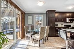 Dining area overlooking the backyard -