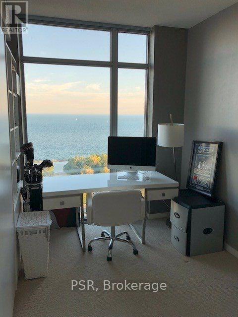 2nd bdrm w/murphy bed & lake views - 2104 - 103 The Queens Way, Toronto, ON - Indoor Photo Showing Office