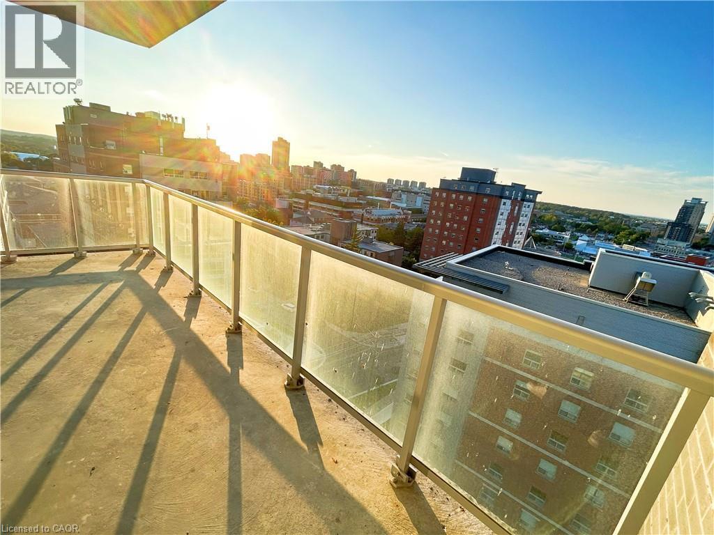 Balcony with a city view - 158 King Street N Unit# 1504, Waterloo, ON - Outdoor With Balcony With View