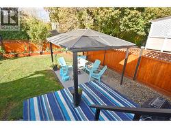 Covered gazebo area in backyard -