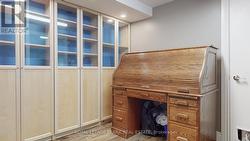 Office Area with Built-in Bookshelves -