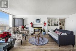 Living room with fireplace -