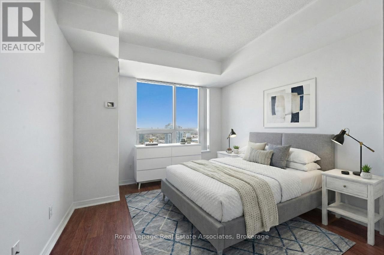 Virtual stage - 1713 - 2545 Erin Centre Boulevard, Mississauga, ON - Indoor Photo Showing Bedroom