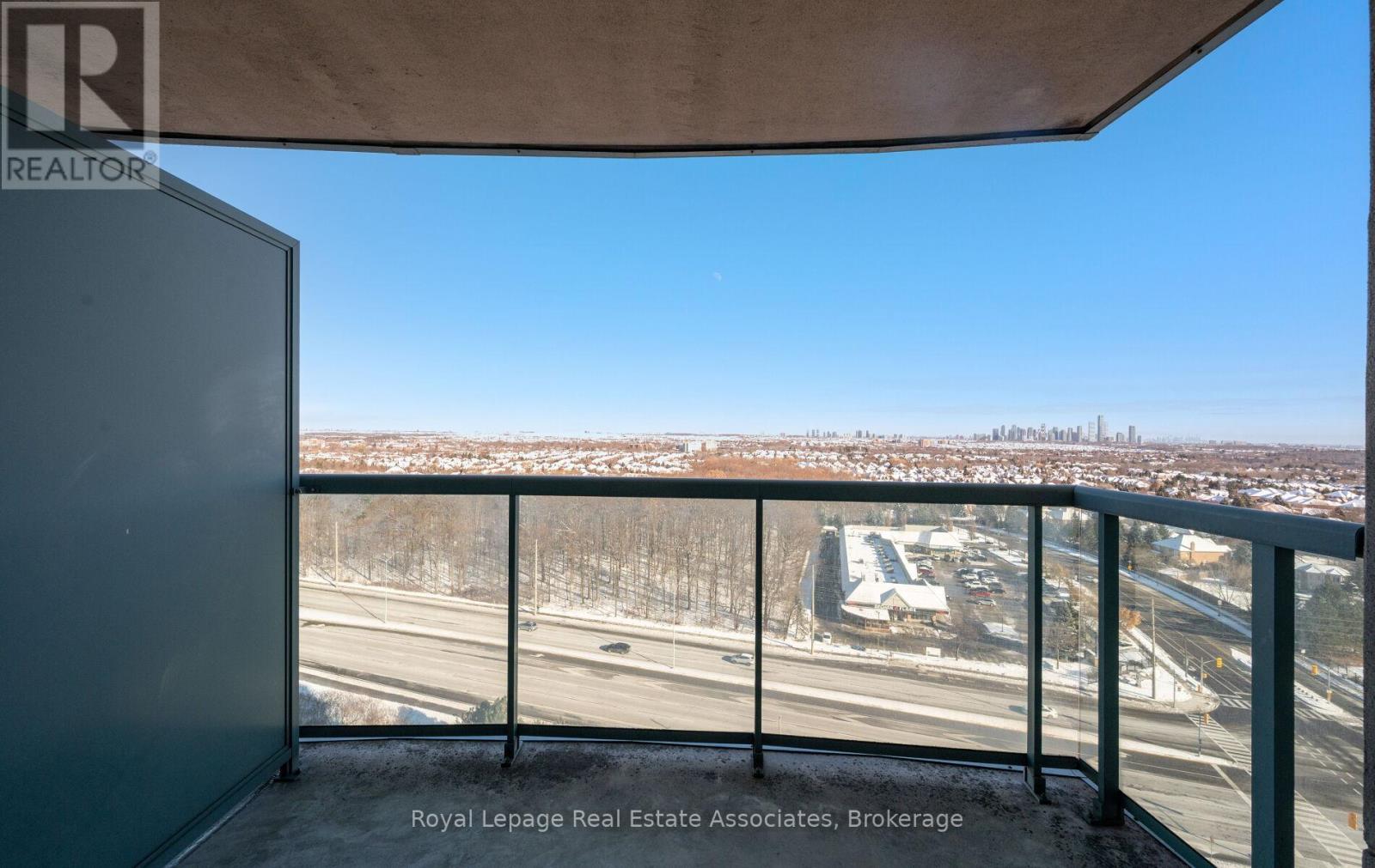 Views of Toronto - 1713 - 2545 Erin Centre Boulevard, Mississauga, ON - Outdoor With Balcony With View
