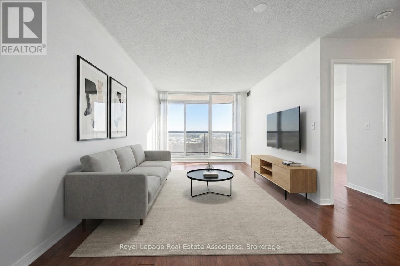 Virtual stage - 1713 - 2545 Erin Centre Boulevard, Mississauga, ON - Indoor Photo Showing Living Room