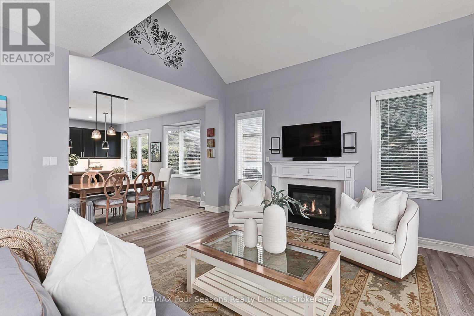 2 Callary Crescent, Collingwood, ON - Indoor Photo Showing Living Room With Fireplace