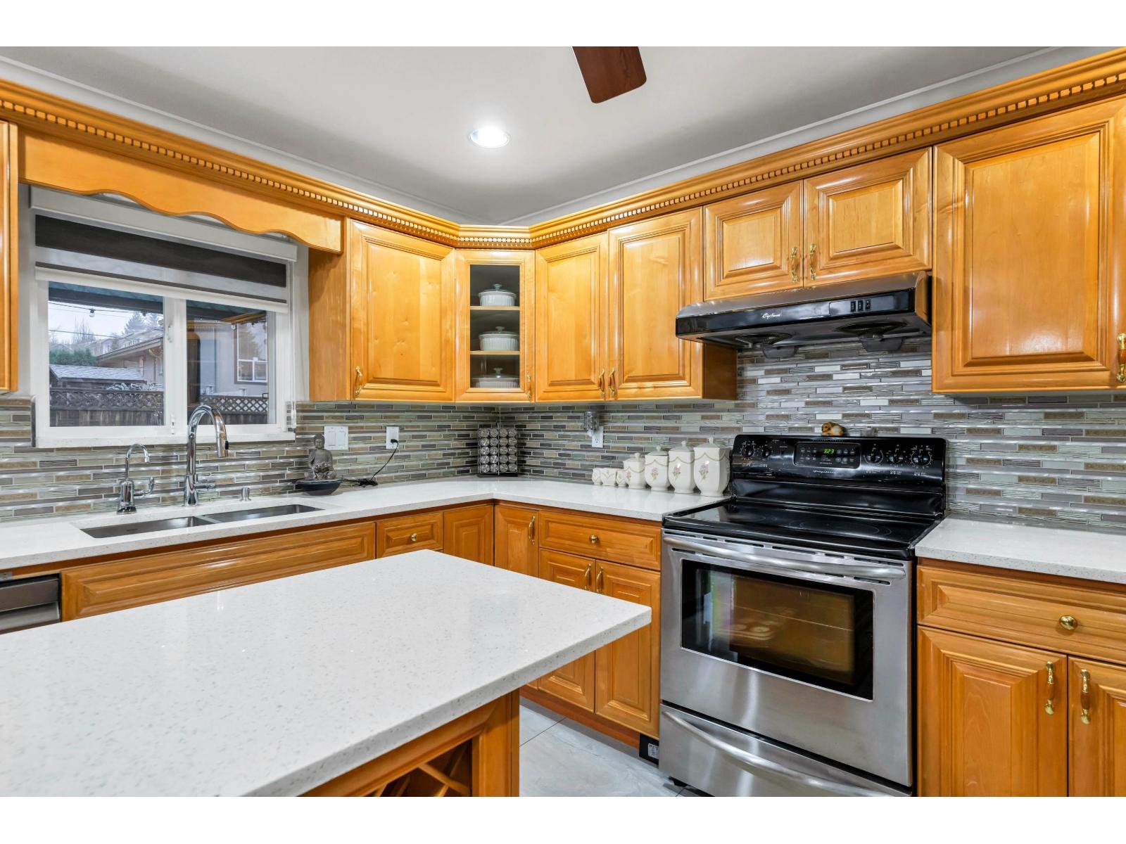 8733 162A Street, Surrey, BC - Indoor Photo Showing Kitchen With Double Sink