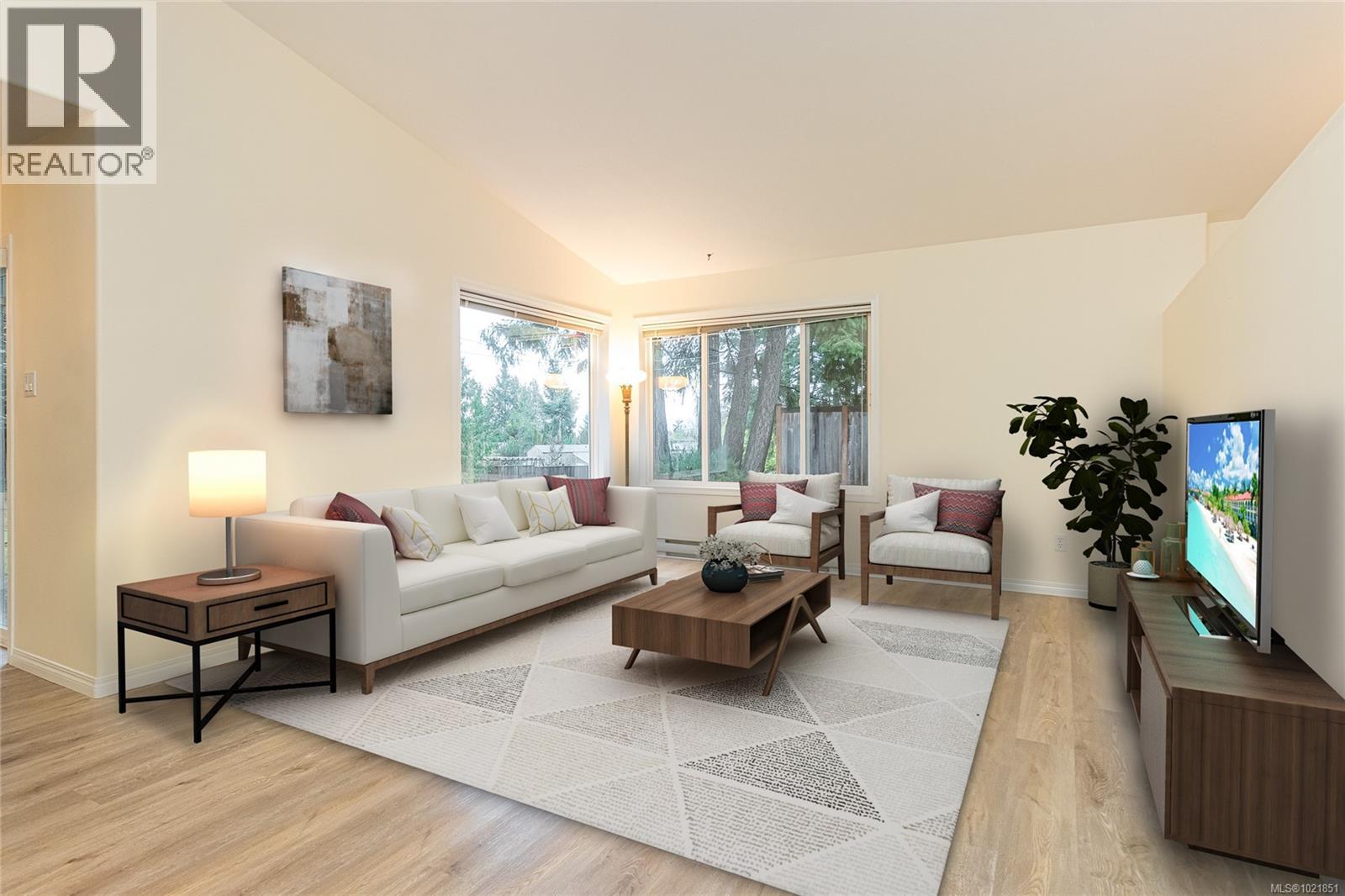 Virtually Staged - 624 Wembley Rd, Parksville, BC - Indoor Photo Showing Living Room
