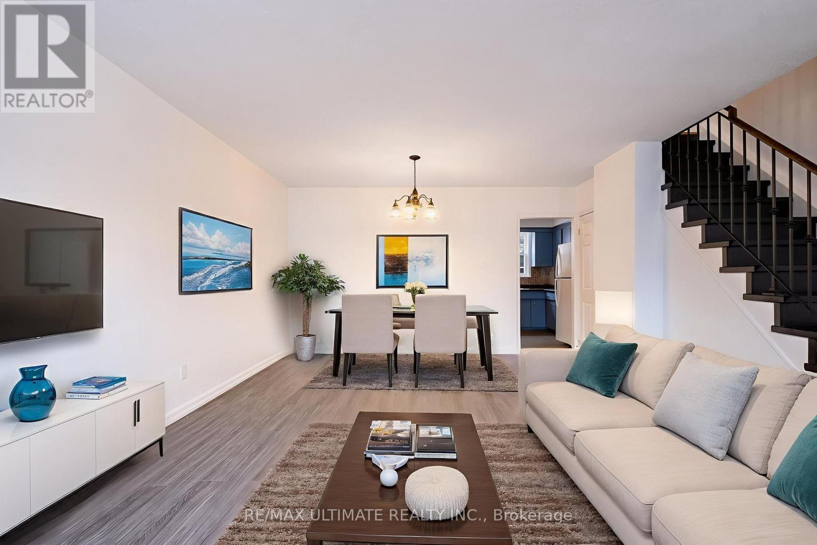VIRTUALLY STAGED LIVING/DINING - 2 Egan Avenue, Toronto, ON - Indoor Photo Showing Living Room