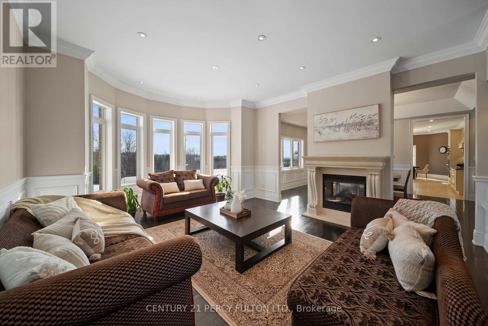 5121 Tom Thomson Court, Pickering, ON - Indoor Photo Showing Living Room With Fireplace